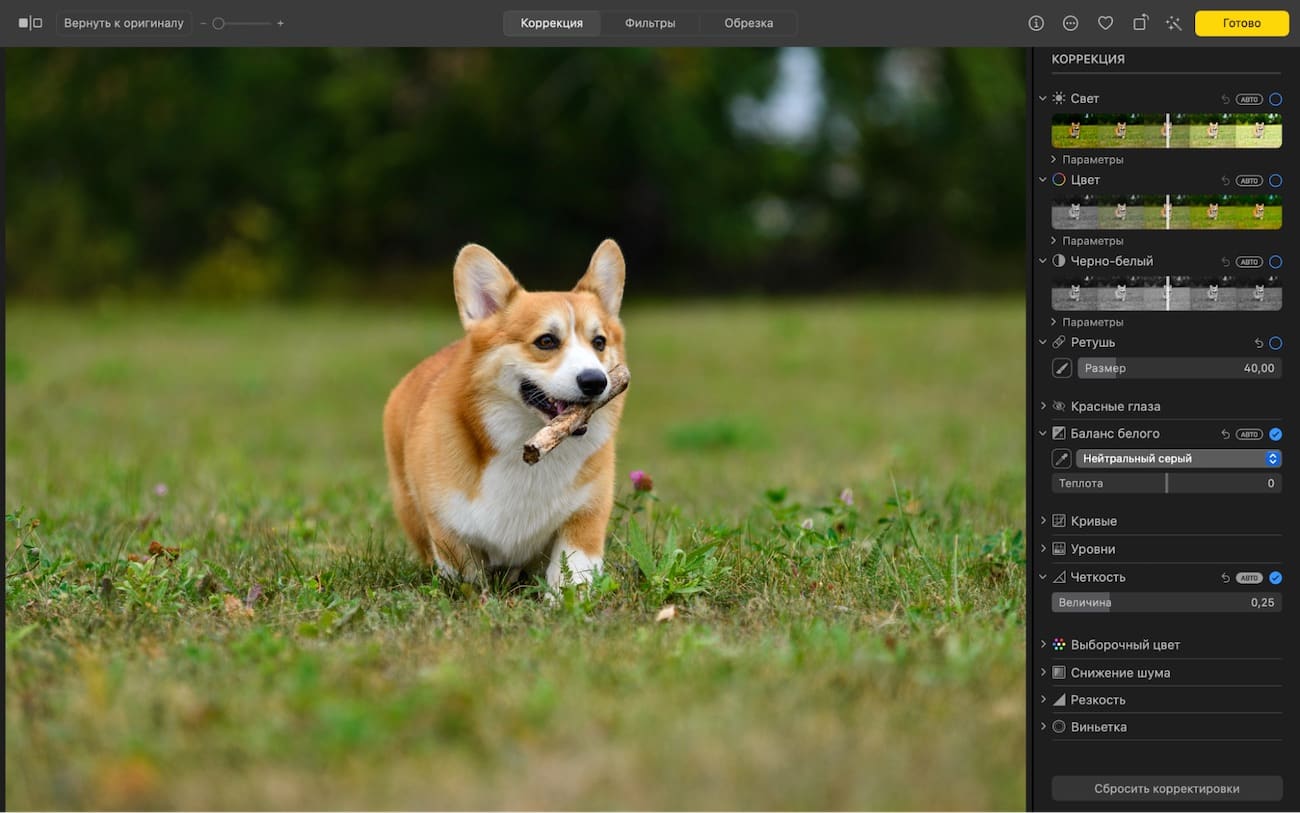 Приложение "Фото" от Apple - графический редактор для Mac