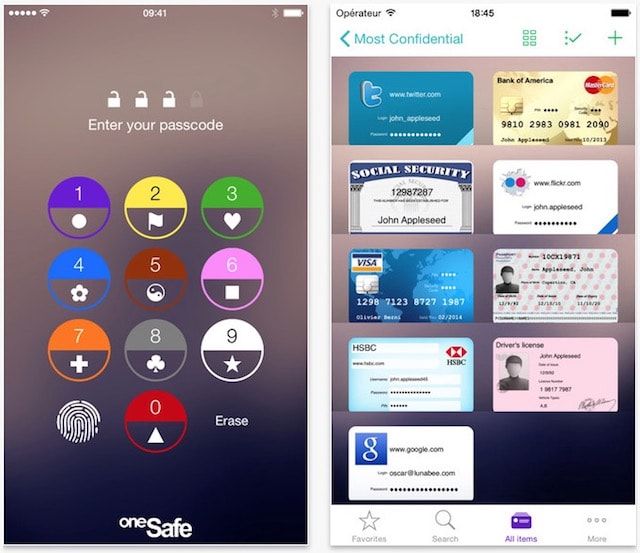 onesafe - менеджер паролей для iPhone и iPad