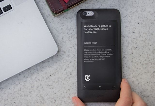 Popslate 2 - чехол с E-Ink экраном для iPhone 6s и iPhone 6s Plus