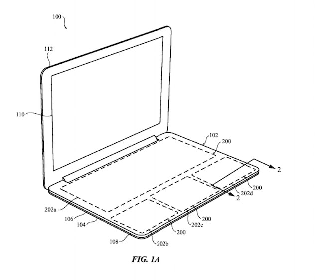 Apple запатентовала инновационную клавиатуру для MacBook без кнопок