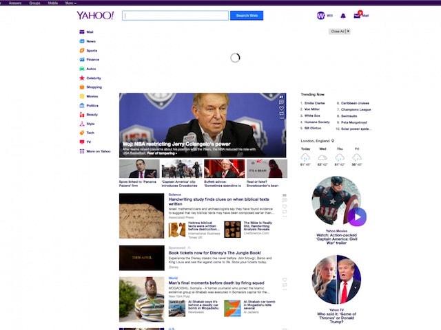 Сайт Yahoo!