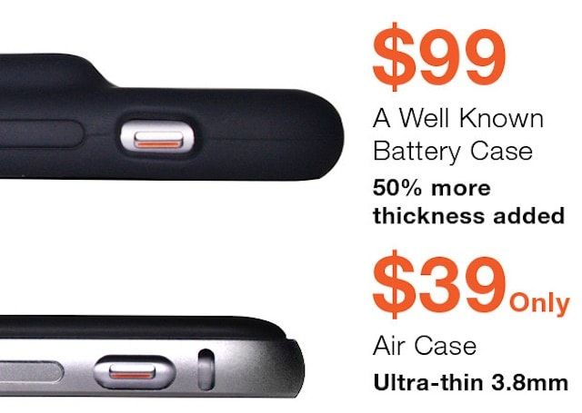 Air Case: самый тонкий в мире чехол с батареей для iPhone 6s и 6s Plus