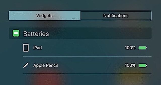 Как проверить уровень заряда батареи на Apple Pencil
