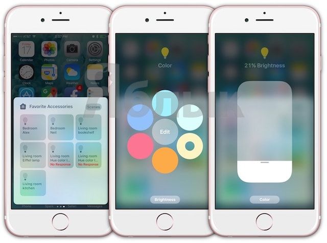 iOS 10: Возможности 3D Touch для «Пункта управления» на iPhone и iPad