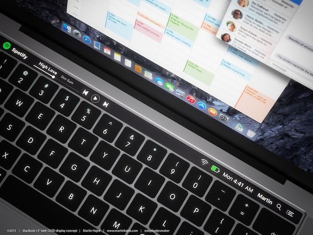 Концепт MacBook Pro с OLED-панелью от Мартина Хайека