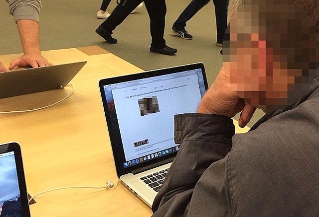 Мужчина зашел в Apple Store, чтобы посмотреть интимные видео на демонстрационном Macbook