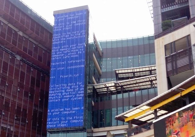 Самый большой «синий экран смерти» Windows