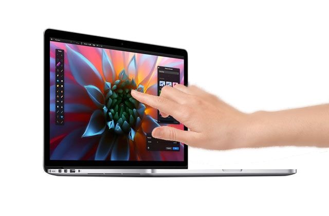 MacBook с сенсорным дисплеем
