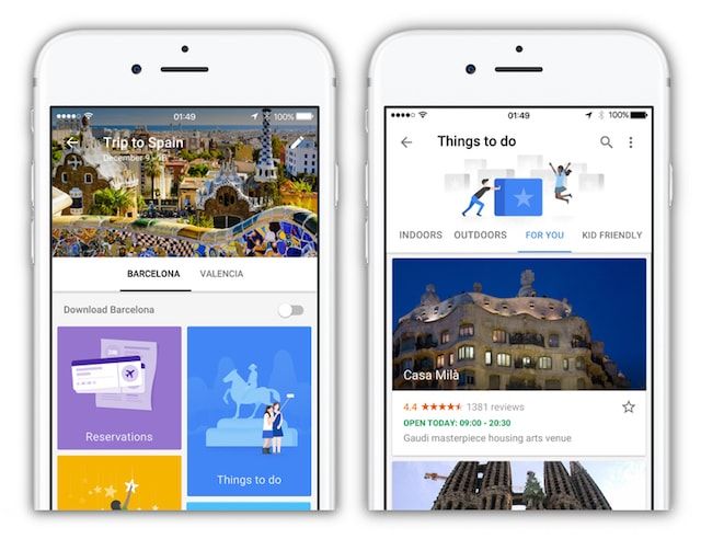 Google Trips - новое мобильное приложение для путешественников от Google