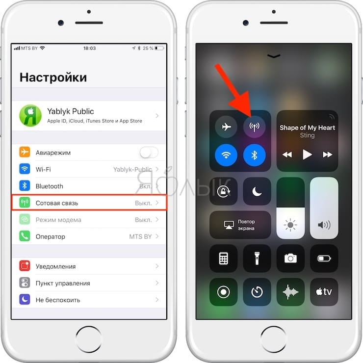 Как выключить мобильный (сотовый) интернет на iPhone или iPad