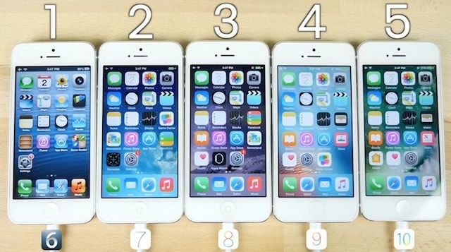 Как работает iPhone 5 на iOS 10, iOS 9, iOS 8, iOS 7 и iOS 6: сравнение скорости работы