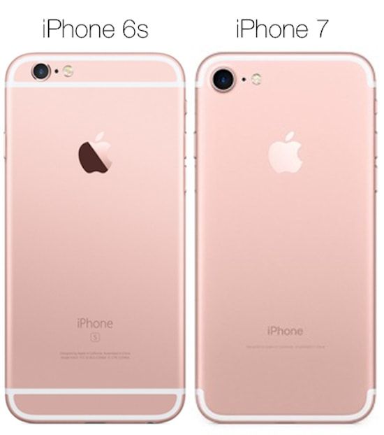 iPhone 7 vs iPhone 6s back