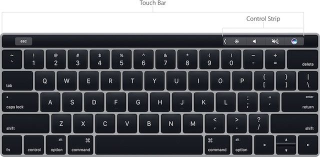macbook-pro-touch bar control strip