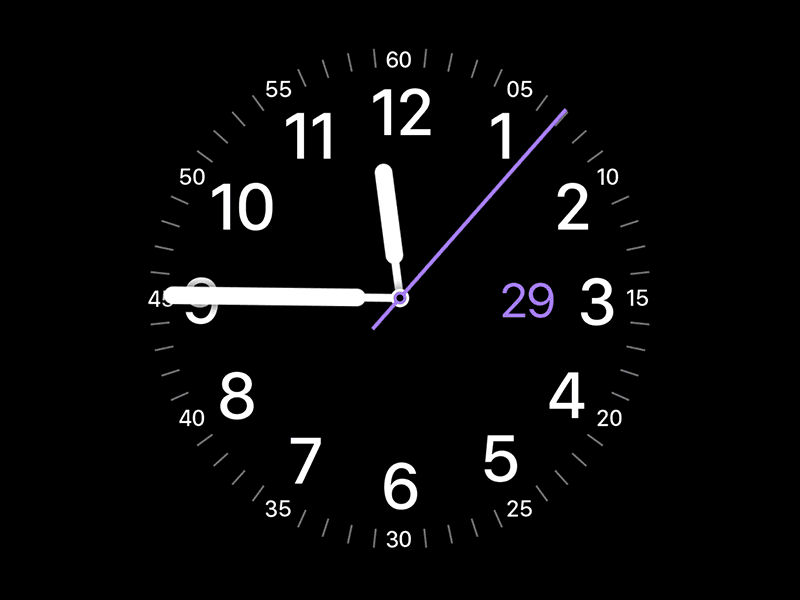 Заставка-скринсейвер на Mac в виде циферблата Apple Watch