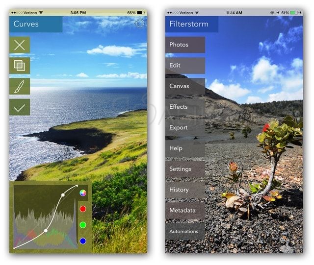 Приложение Filterstorm Neue для iPhone и iPad