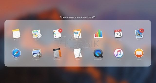 Стандартные приложения на macOS
