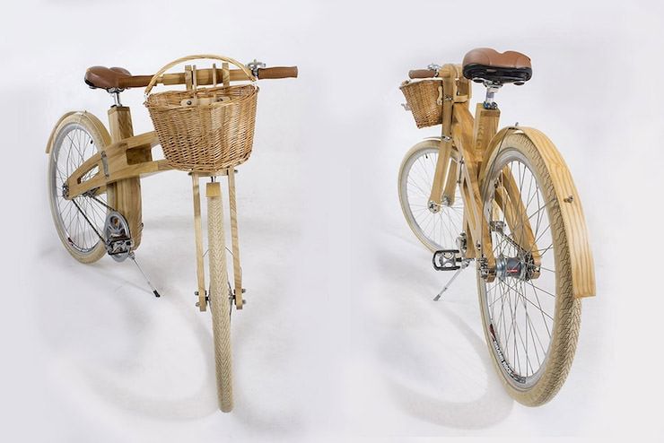 Belarusian wooden bicycles made of birch and ash
