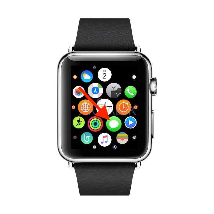 приложения Сообщения на Apple Watch