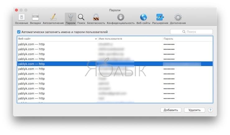 Как просмотреть логины и пароли от сайтов в Связке ключей на Mac