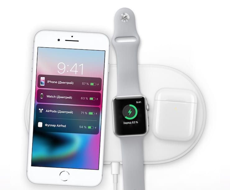 Беспроводная зарядка airpower для iphone 8 apple watch