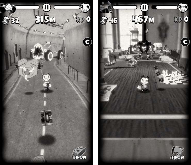 Bendy in Nightmare Run game for iPhone and iPad