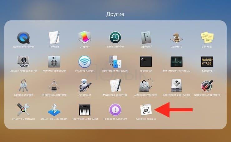 Как сделать скриншот при помощи программы «Снимок экрана» на macOS