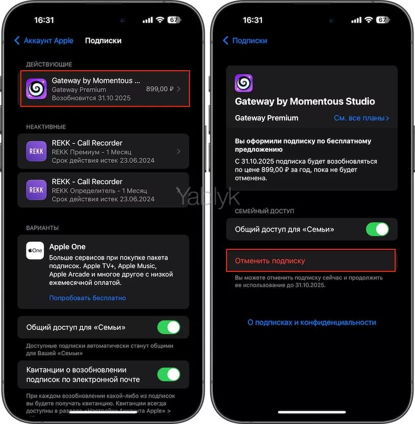 Как отменить подписку на iPhone и iPad