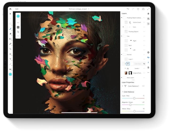 Adobe Photoshop на iPad Pro 2018