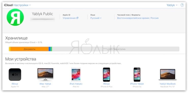 как посмотреть какие устройства привязаны к apple id