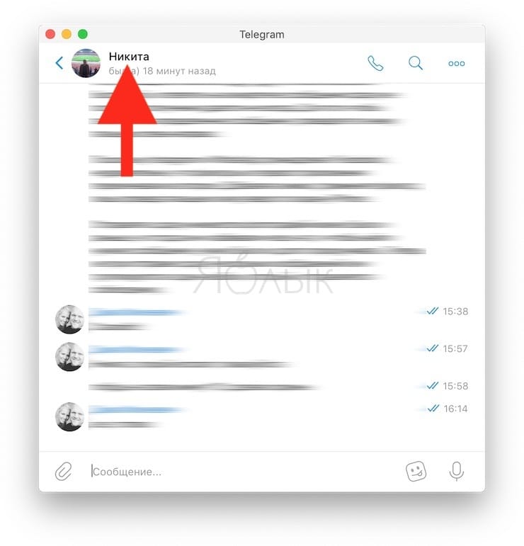 Как узнать ссылку на чужой профиль Telegram