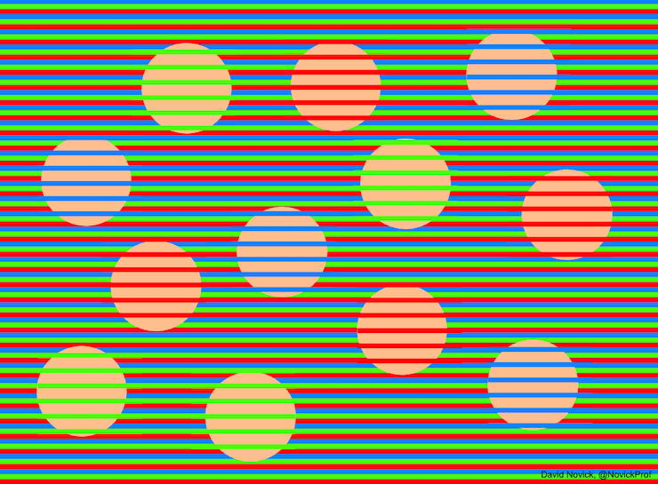 Illusion d'optique : toutes les boules de cette image sont de la même couleur.
