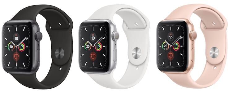 Цвета Apple Watch Series 5