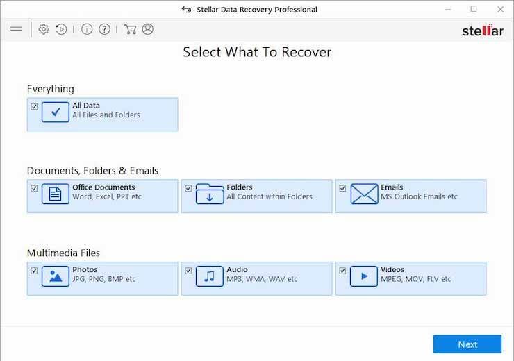 Stellar Data Recovery Professional