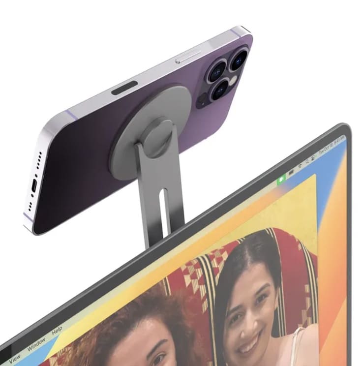 MagSafe держатель для iPhone на ноутбуке