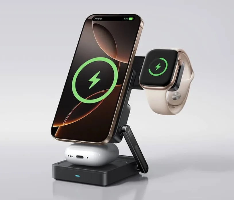 Стильная док-станция для зарядки 3 устройств