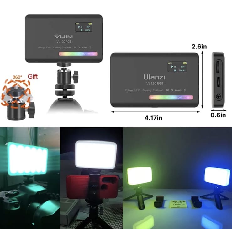 Небольшой RGB-светильник для съемки видео и фото