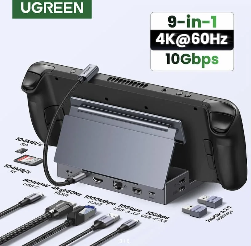 Док-станция для Steam Deck, Nintendo Switch или планшета