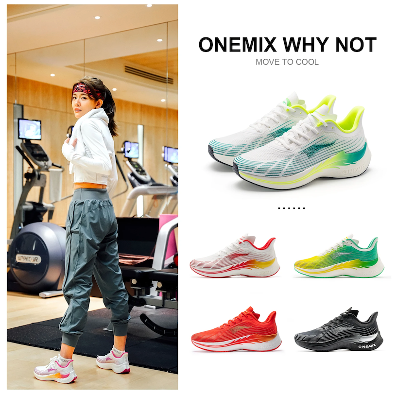 Легкие дышащие беговые кроссовки от бренда Onemix