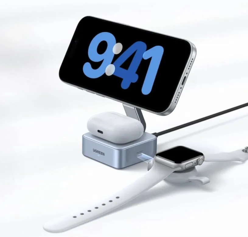 Быстрая беспроводная зарядка от Ugreen для iPhone 17 Pro