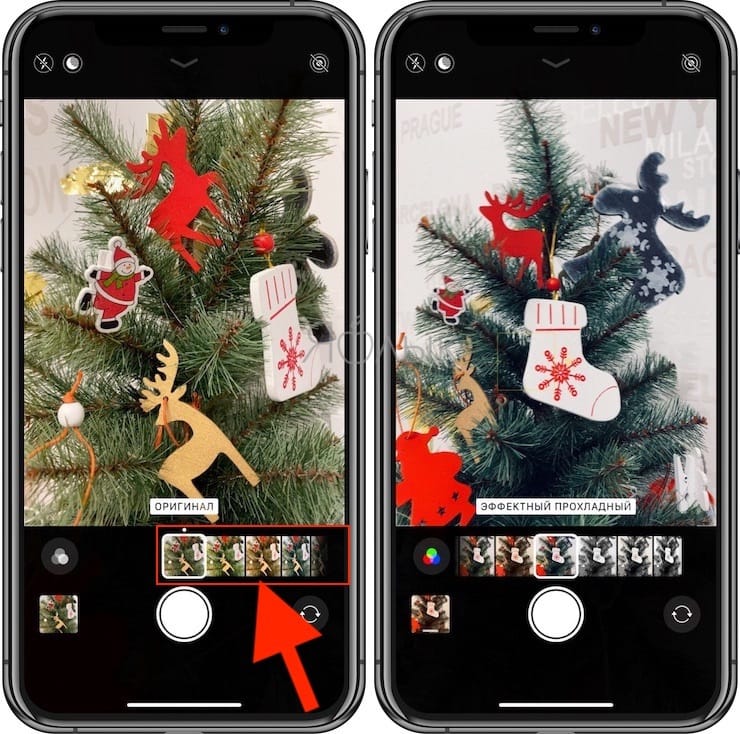 How to open camera filters on iPhone
