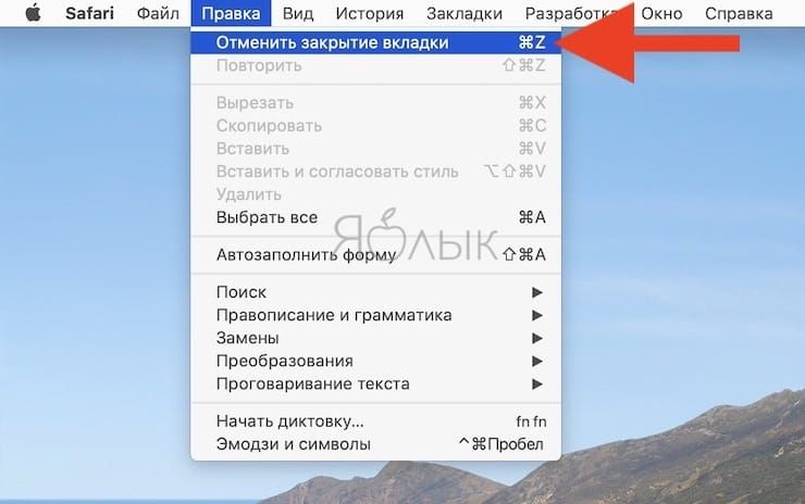 How to open closed tabs in Safari on Mac