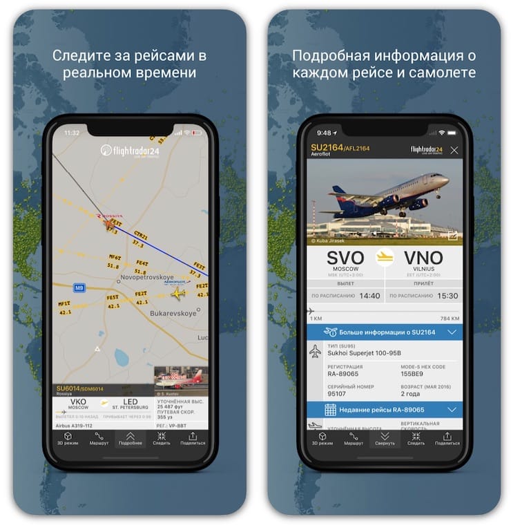 Flightradar24 Самолеты в мире