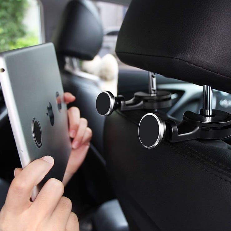 Car headrest holders for tablets (iPad, Galaxy Tab, etc.)