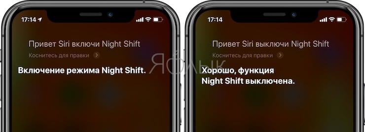 Как включить Night Shift на iPhone и iPad при помощи Siri