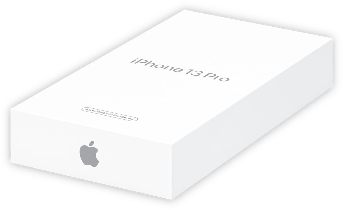 Коробка официально восстановленного iPhone 13 Pro: