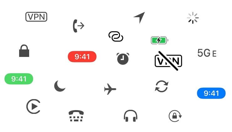 Разъяснение всех значков в статус-баре (строке состояния) iPhone