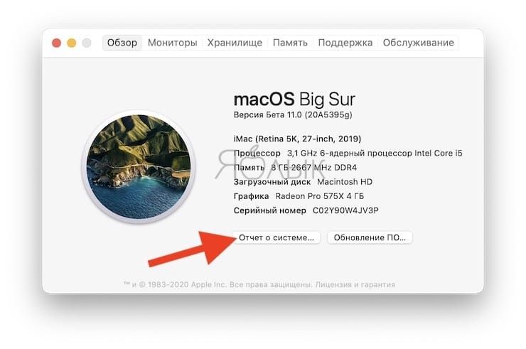 Как посмотреть характеристики Mac