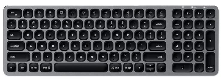 Полноразмерная беспроводная клавиатура Satechi Compact Backlit Bluetooth Keyboard с подсветкой