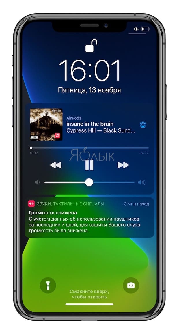 Ограничение громкости ios 14