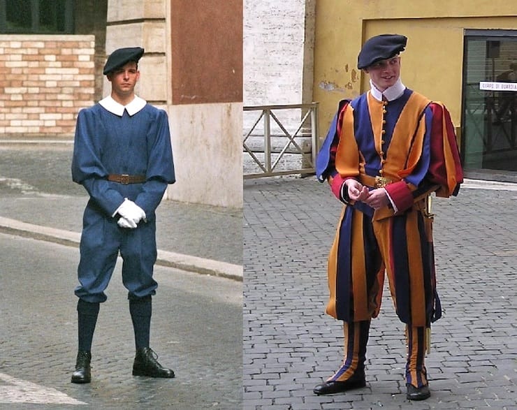 Uniforme quotidien et de cérémonie de la Garde suisse